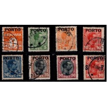 1921. Danmark. Frimærker overtrykt PORTO. Komplet sæt.